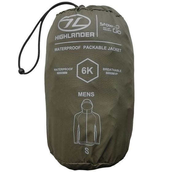 Highlander Stow & Go Opbergbaar jack - Olijf