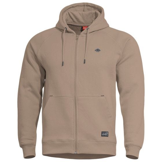 Pentagon Phaeton Hoodie met rits - Tan Brown