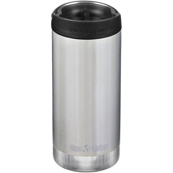 Klean Kanteen TKWide Cafe Cap Geïsoleerde Fles 355 ml - Geborsteld Roestvrij