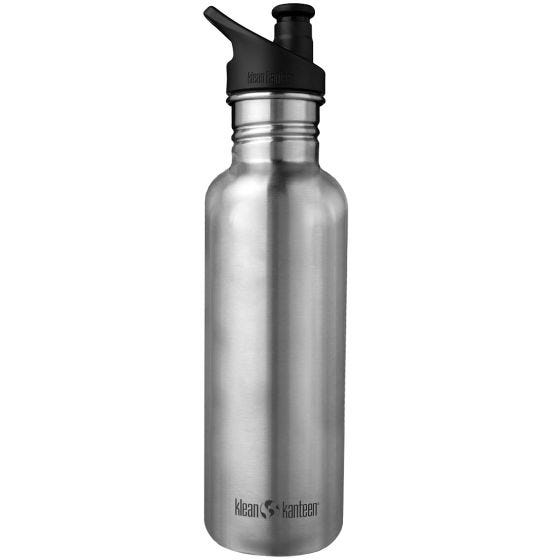 Klean Kanteen Classic Sport Cap 3.0 Fles 800 ml - Geborsteld Roestvrij