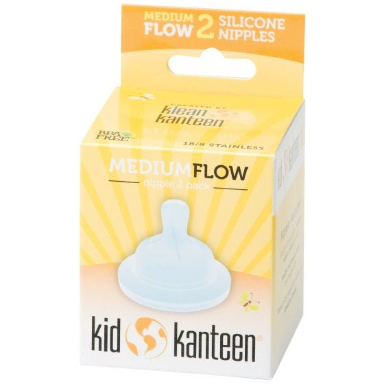 Klean Kanteen Medium Flow Doorzichtige Siliconen Zuigmond Verpakking met Twee Stuks - Transparant
