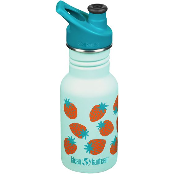 Klean Kanteen Classic Sport Cap Fles 355 ml - Blue Tint Strawberries