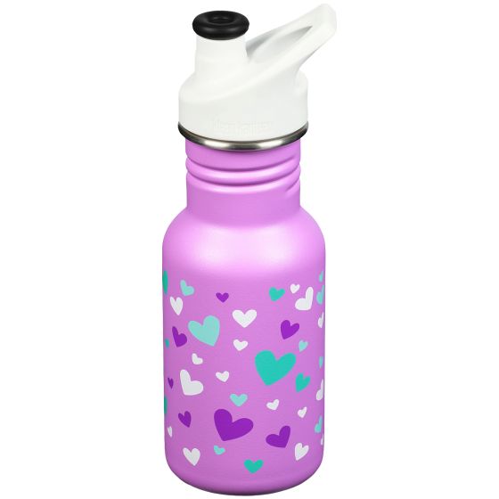 Klean Kanteen Classic Sport Cap Fles 355 ml - Orchid Hearts