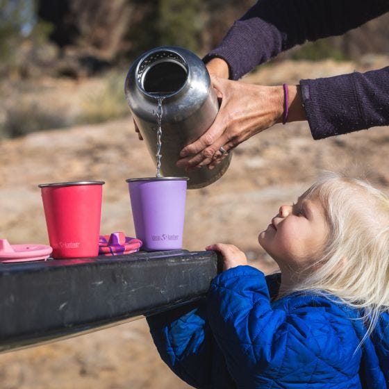 Klean Kanteen Kid's Cup Sippy Lid 2-Pack - Roze/Roze Tie Dye