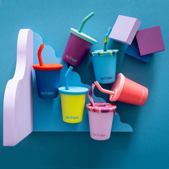 Klean Kanteen Kids 295ml w/Straw Lid Kop - Hawaiian Ocean