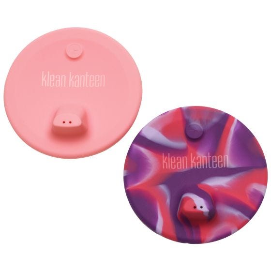 Klean Kanteen Kid's Cup Sippy Lid 2-Pack - Roze/Roze Tie Dye