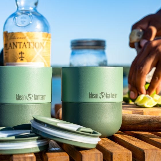 Klean Kanteen Rise 280ml Lowball Thermische mok w/Flip Lid - Sea Spray