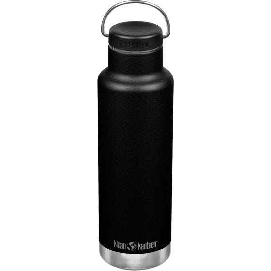 Klean Kanteen Classic Loop Cap Geïsoleerde Fles 592 ml - Zwart