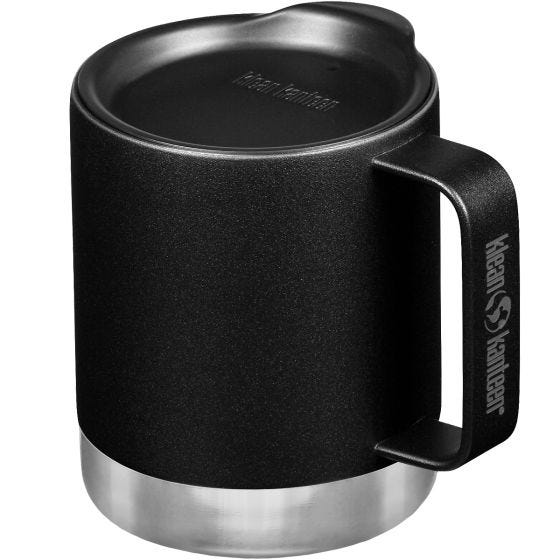 Klean Kanteen 355ml Insulated Camp Mug w/Tumbler Lid - Zwart