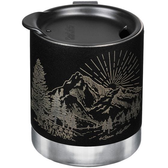 Klean Kanteen 355ml Insulated Camp Mug w/Tumbler Lid - Mountain-Black