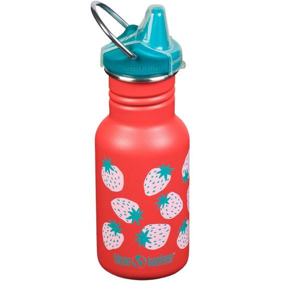 Klean Kanteen Kid Kanteen 355ml Sippy Cap Fles - Coral Strawberries