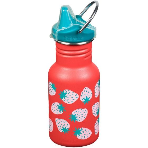 Klean Kanteen Kid Kanteen 355ml Sippy Cap Fles - Coral Strawberries