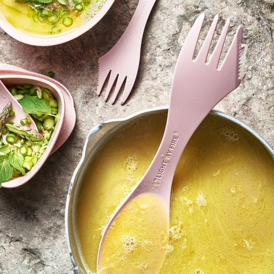 Light My Fire Spork Medium Bio 2 Pack - Sandy Green/Dusty Pink