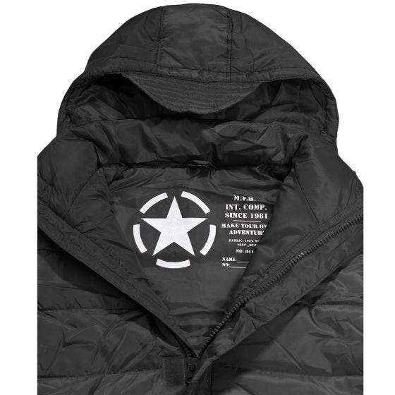 MFH Lined Vest met afneembare capuchon - Zwart