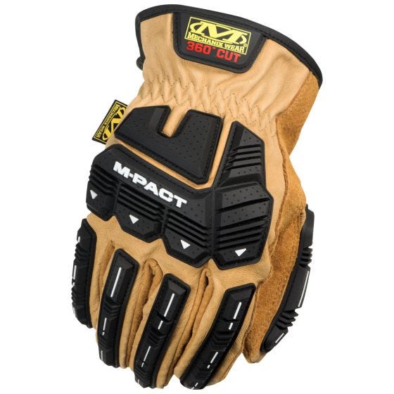 Mechanix Wear CR5 M-Pact Lederen bestuurdershandschoenen - Zwart / Bruin