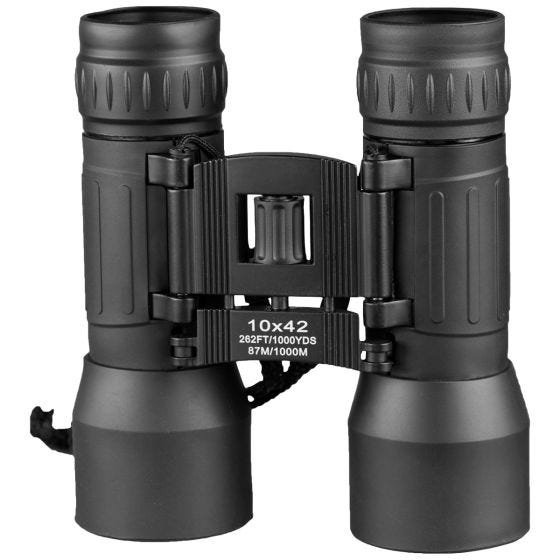 Mil-Tec 10x42 Opvouwbare verrekijker - Zwart
