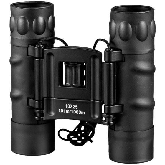 Mil-Tec Gen II 10x25 Opvouwbare verrekijker - Zwart