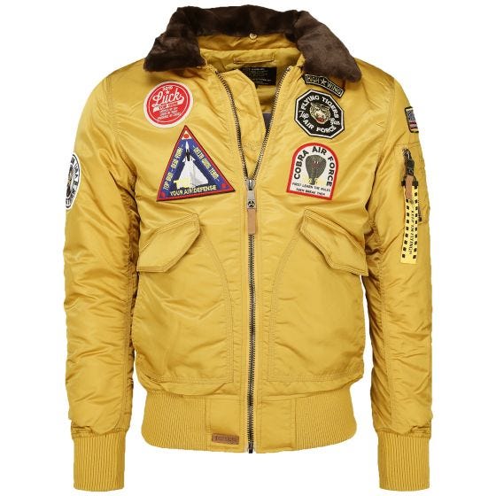 Mil-Tec Top Gun Flying Tigers Pilotenjack - Geel