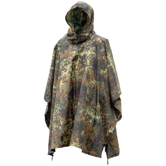 Mil-Tec Waterdichte Poncho Ripstop Flecktarn