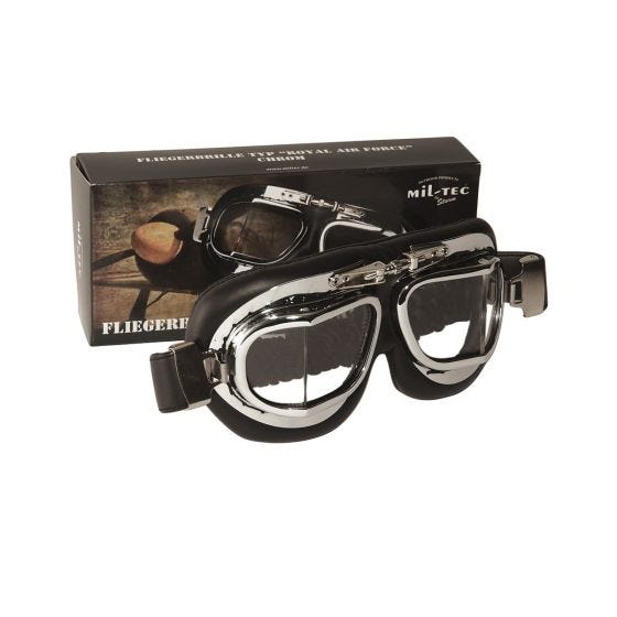 Mil-Tec Royal Air Force Aviator Stofbrillen - Chroom