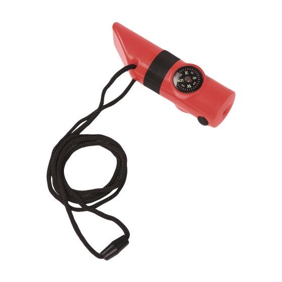 Mil-Tec 6IN1 Seinfluitje - Rood