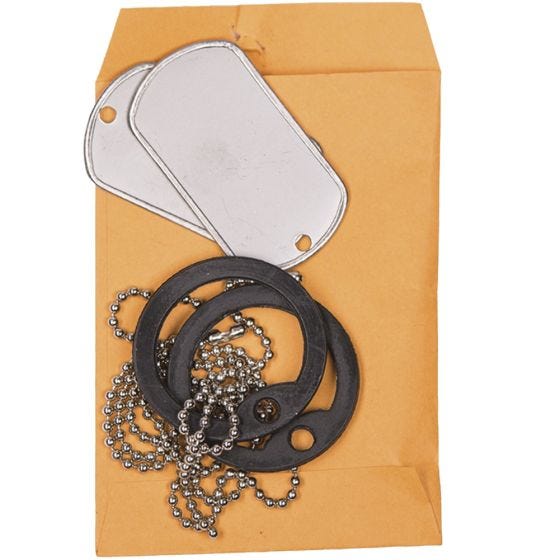 Mil-Tec US Original Gepolijste Dog Tag-set Met Geluiddemper