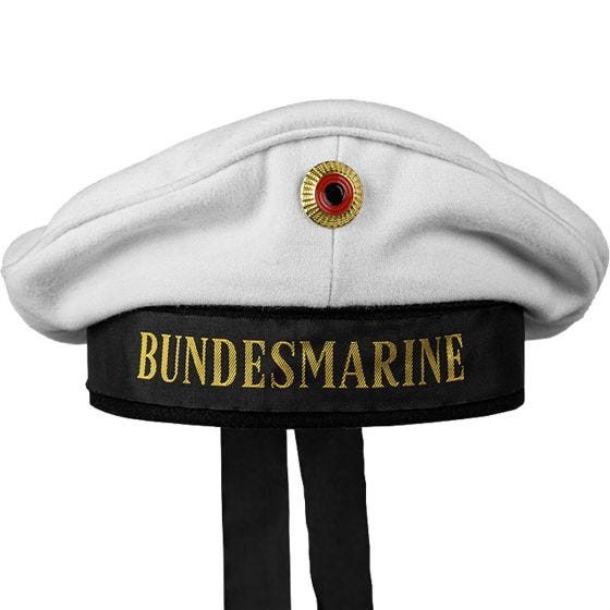 Mil-Tec BM Navy Hat with Insignia - Wit
