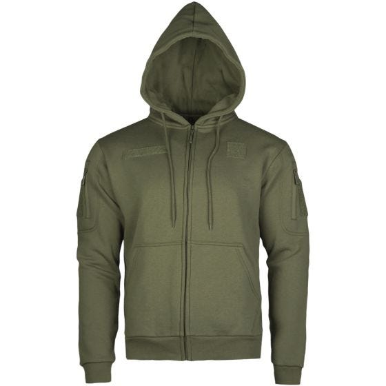 Mil-Tec Hoodie met Rits Tactisch - Ranger Green