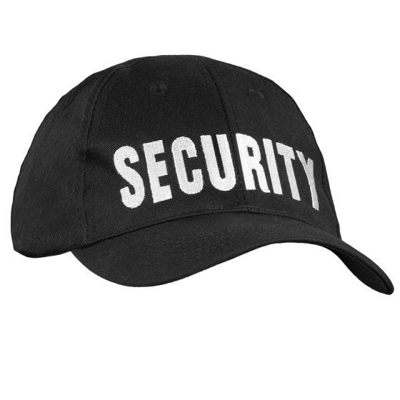 Mil-Tec Security Baseballpet - Zwart
