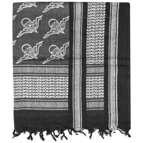 Mil-Tec Paratrooper Shemagh Sjaal - Zwart/Wit