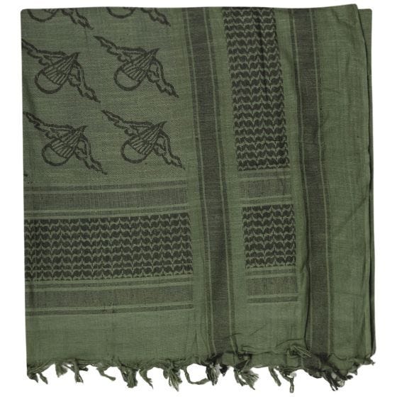 Mil-Tec Paratrooper Shemagh Sjaal - Olijf/Zwart