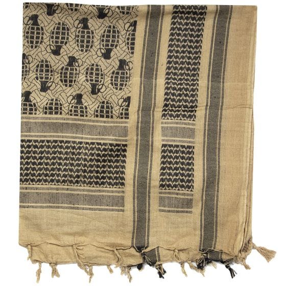 Mil-Tec Pineapple Shemagh Sjaal Coyote/Zwart