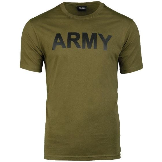 Mil-Tec Army Print T-shirt - Olijf