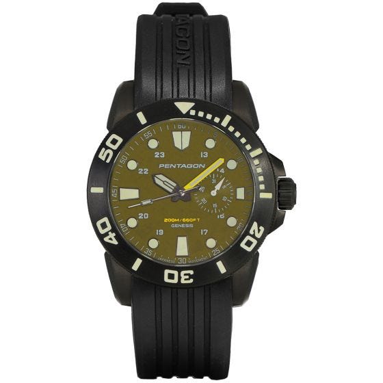 Pentagon Genesis Horloge - Zwart