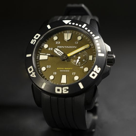 Pentagon Genesis Horloge - Zwart