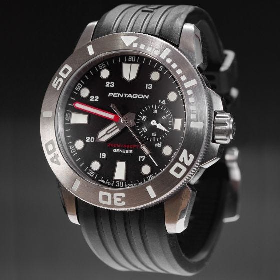 Pentagon Genesis Horloge - Zilver