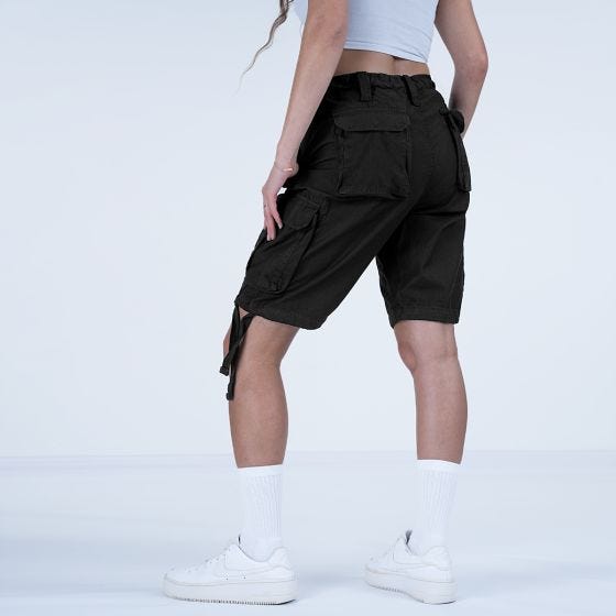Surplus Airborne Vintage Short Dames - Gebleekt Zwart
