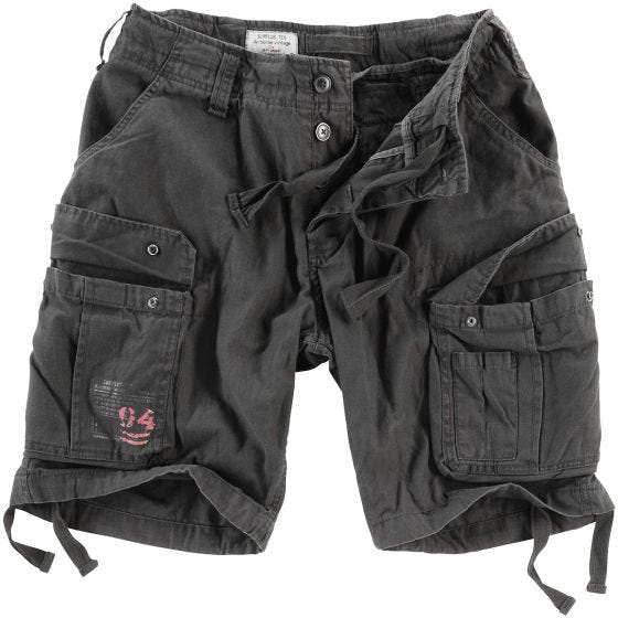 Surplus Airborne Vintage Short - Gebleekt Zwart