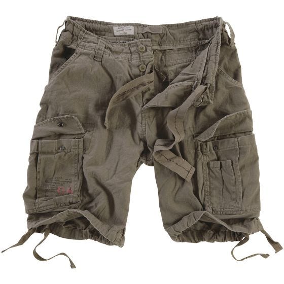 Surplus Airborne Vintage Short - Gebleekt Olijfgroen