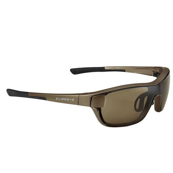 Swiss Eye M-Cover S Zonnebril - Bruin + oranje + heldere lens / bronzen frame