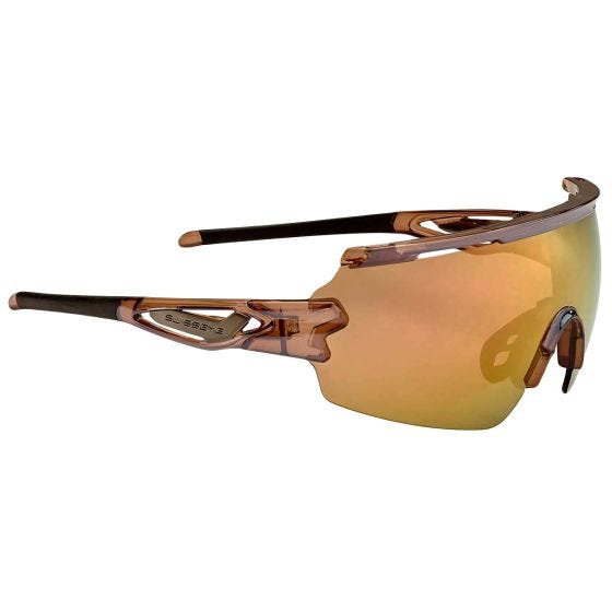 Swiss Eye Signal RX Zonnebril - Bruingouden Revo-lens / glanzend laserkristal bruin/zwart frame