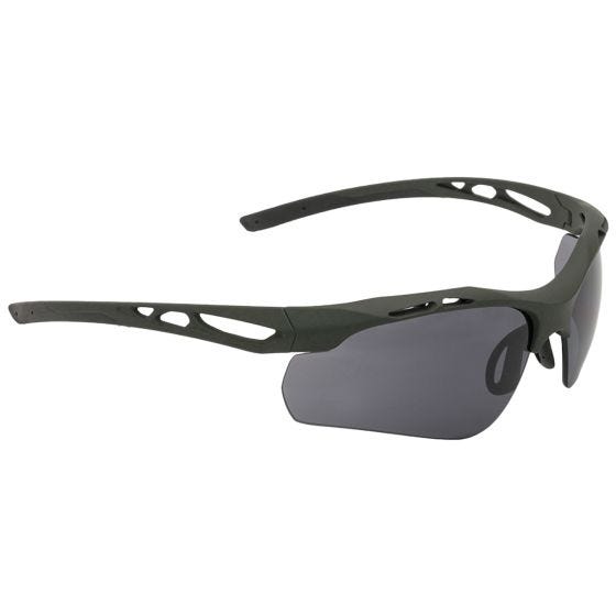 Swiss Eye Attac Zonnebril - Smoke + Oranje + Helder Glazen / Rubber Olive Montuur