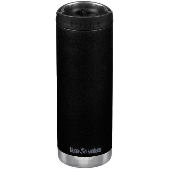Klean Kanteen TKWide Cafe Cap Geïsoleerde Fles 592 ml - Zwart