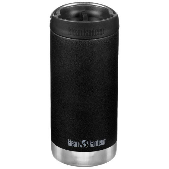 Klean Kanteen TKWide Cafe Cap Geïsoleerde Fles 355 ml - Zwart