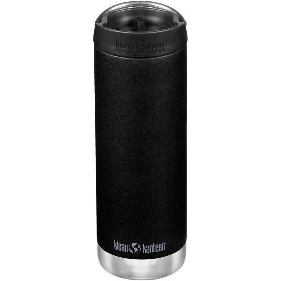 Klean Kanteen TKWide Cafe Cap Geïsoleerde Fles 473 ml - Zwart