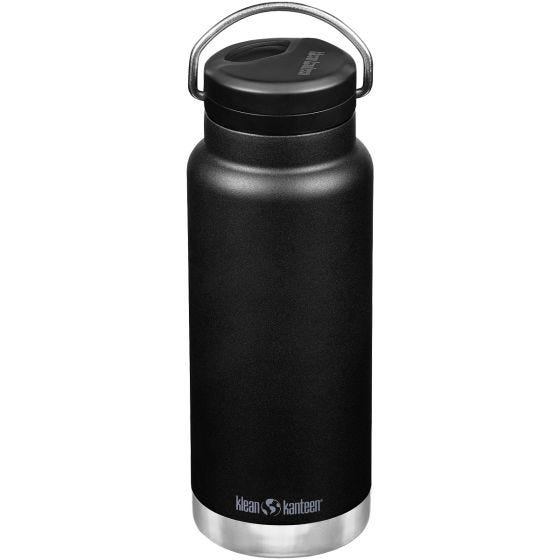 Klean Kanteen TKWide Geïsoleerde Fles 946 ml Twist Cap w/Straw - Zwart