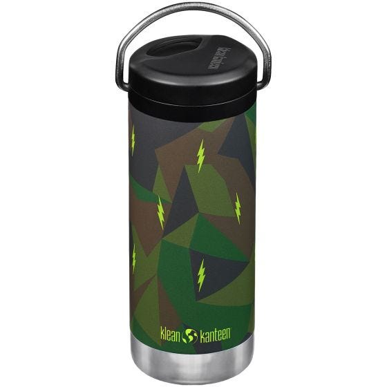 Klean Kanteen TKWide 355ml Geïsoleerde fles Twist Cap w/Straw - Electric Camo