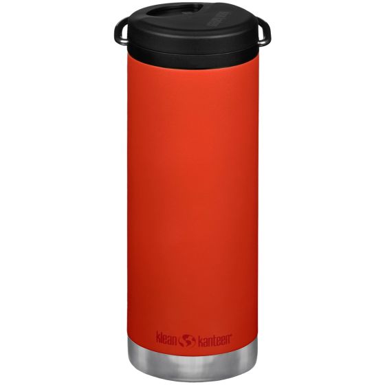 Klean Kanteen TKWide Cafe Cap Geïsoleerde Fles 592 ml Twist Cap w/Straw - Tiger Lilly