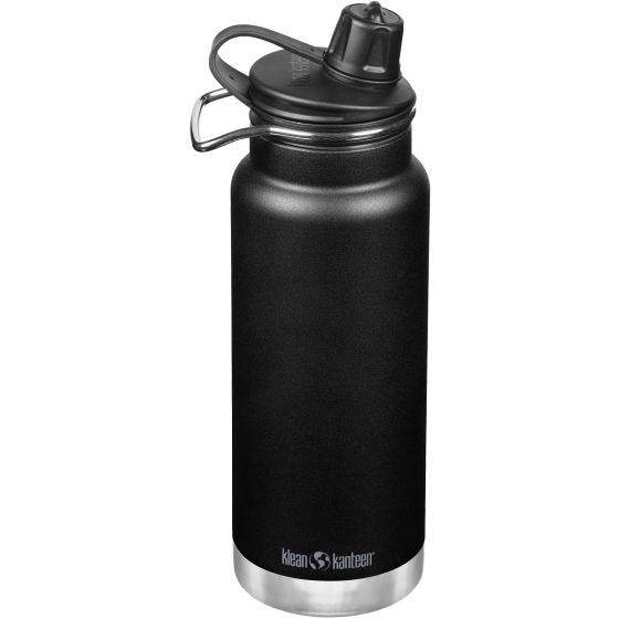 Klean Kanteen TKWide Geïsoleerde Fles 946 ml Chug Cap - Zwart