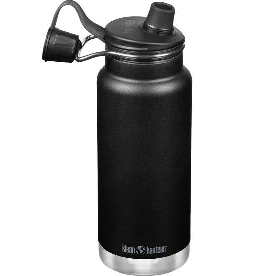 Klean Kanteen TKWide Geïsoleerde Fles 946 ml Chug Cap - Zwart